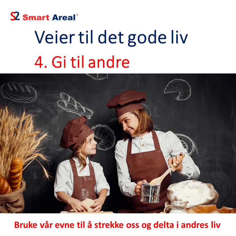 En av veiene til det gode liv er å gi til andre. Bruke vår evne til å strekke oss og delta i andres liv. Vi må gjøre det enklere å gi frivillighet, for å få frivillighet 
#møteplasser #frivilligheten #frivillighet #generasjonsressurs #detgodeliv #livsglede
smartareal.no/#generasjonres…