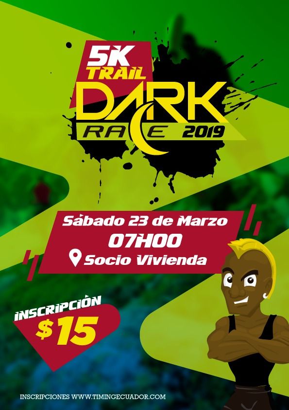 CarrerasEcuador's tweet photo. 5K TRAIL DARK RACE (Guayaquil) - sábado 23 marzo - Info e inscripciones: https://t.co/il6Lp8cAgv https://t.co/2RGPBdAKzC