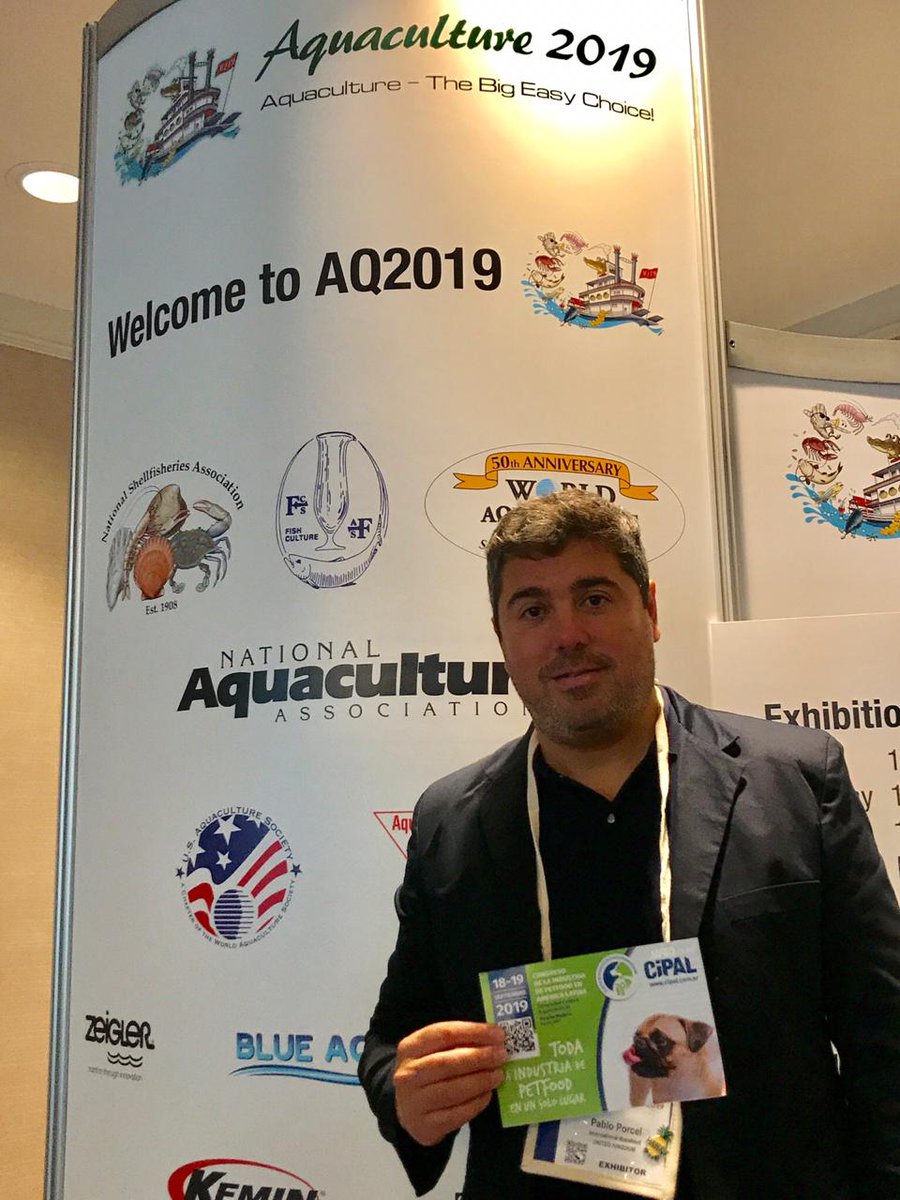 Pablo Porcel, Director de Eventos de @Allextrudedpets y Organizador de #CIPAL2019 presente en Aquaculture 2019 in New Orleans visitando colegas y sponsors, y promocionando la primera edición de CIPAL en Argentina  cipal.com.ar  #AQ2019 <a href="/WrldAquaculture/">World Aquaculture</a>