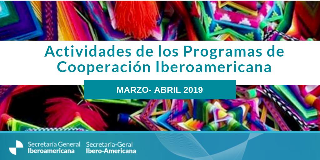 SEGIBdigital's tweet photo. Actividades, oportunidades, convocatorias, información y eventos de la #cooperacióniberoamericana. Consulta el NUEVO cronograma para MARZO-ABRIL 2019 
👉 https://t.co/Ss5zlIjBBD #SomoIberoamérica https://t.co/vCLrs26V5z