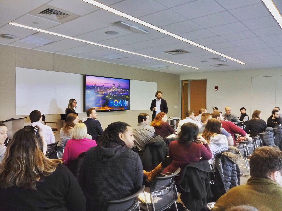 fuelmilwaukee's tweet photo. “Everything begins with an idea” #1 Mentorship Morning with @Ian_Mke and @l_richards from @LightTheHoan was inspirational! #pdb2019 #lightthehoan #milwaukee #fuelmilwaukee #milennial #mentorship #professionals @MMAC_Chamber https://t.co/QwIkyqKJgx