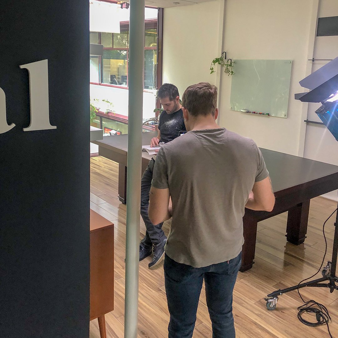 ThisIsVisceral's tweet photo. Lights, Camera, Action!โฃ ๐ธ ๐ฅ โฃ
โฃโฃ
We're pretending to be models for the day while we work on some cool things with @HaleProdcutionStudios! Stay tuned for more.โฃ
โฃ
#photoshoot #webdesign #sandiegodesign #designsd #cmsandiego #haleproductions #thisisvisceral #beoneteam https://t.co/c6kqxb4gxE