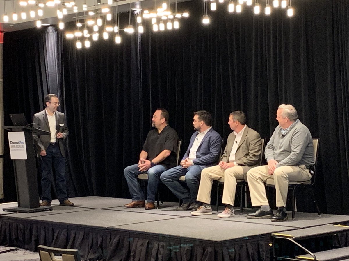 compliancygroup's tweet image. We have more from #ChannelPro for you! Here is a picture of 4 Presidents of #MSPs that spoke on a panel for the event. CEO of Carlin Bradley, LLC and CG&apos;s own Paul Redding was on the panel and spoke about the increase in Monthly Recurring Revenue through Compliance-as-a-Solution.