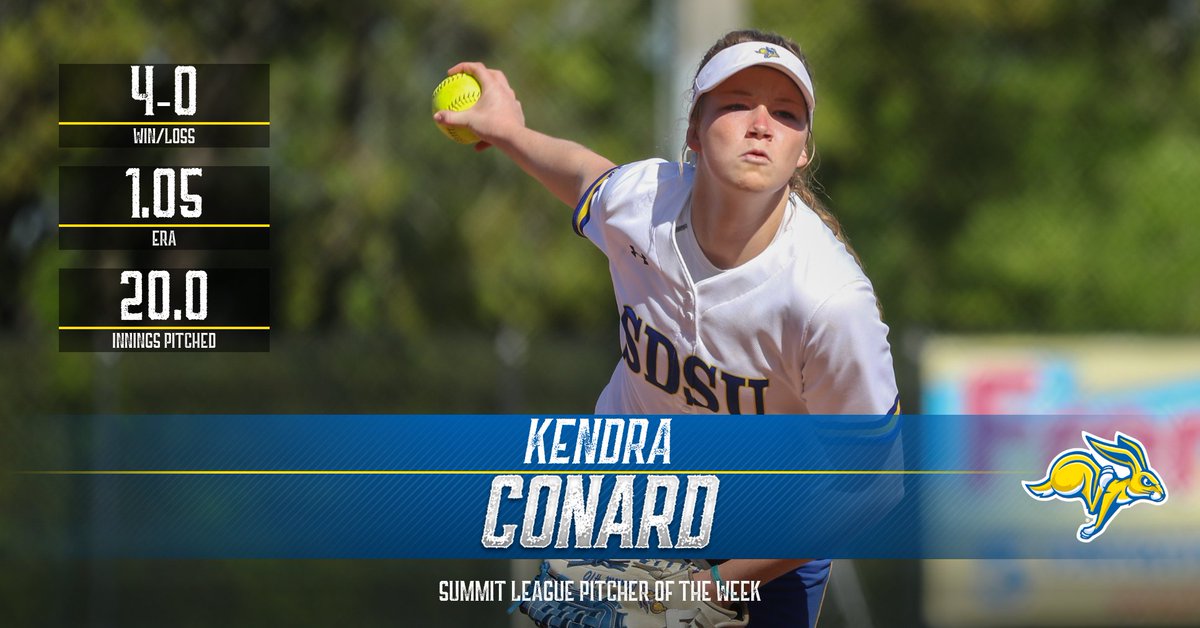GoJacksSoftball's tweet photo. Congrats to @juliaa_graace and @kendra_conard for winning the Summit League's Player and Pitcher of the Week awards! #GRIT #GoJacks

https://t.co/X8jd3u7GHb https://t.co/ZfYDYw4hXE