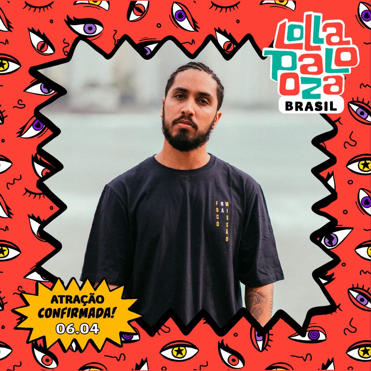 FocoNaMissaoEQ's tweet photo. Falta menos de 1 mês para o show do @MCRashid no @LollapaloozaBr! 🔥🔥🔥
#Rashid #LollapallozaBR #LollaBR https://t.co/UvmvhRmR26