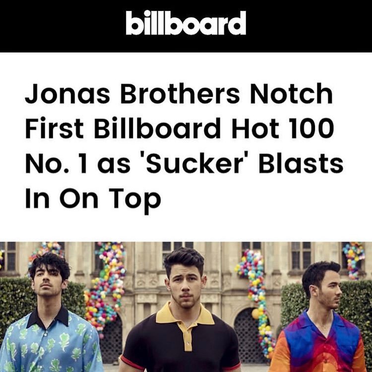 AHHH!!! This is unbelievable. My heart is so full of gratitude. There was a time I wasn’t sure if I was ever going to be able to make music with my brothers again, let alone have a number 1 song on the Hot 100 on <a href="/billboard/">billboard</a>.