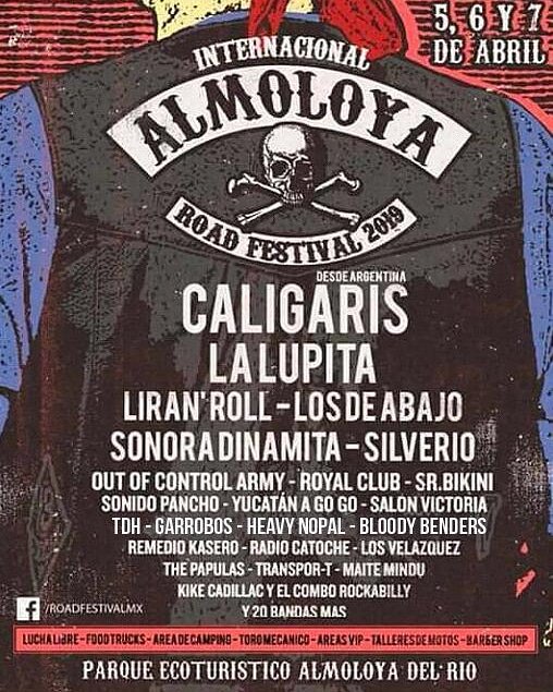 Almoloya Roadfestival nos vos en abril.
<a href="/TDHMX/">TDH</a> 🇲🇽🇲🇽🇲🇽