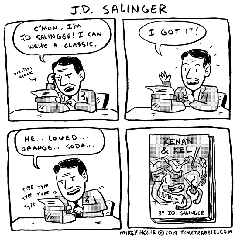 i drew a comic about J.D. Salinger 