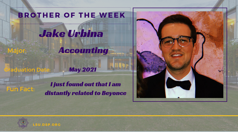 lsudeltasigmapi's tweet photo. Our Beta Zeta Chapter's Brothers of the Week! Each member was voted by their teams to reprsent them this week. Congrats Jake Urbina, Cindy Ontiveros, Isabella Tran, and Ken Vellian! https://t.co/SOEBXp4Pdl