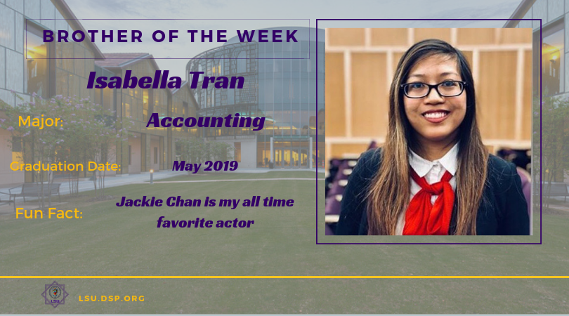 lsudeltasigmapi's tweet photo. Our Beta Zeta Chapter's Brothers of the Week! Each member was voted by their teams to reprsent them this week. Congrats Jake Urbina, Cindy Ontiveros, Isabella Tran, and Ken Vellian! https://t.co/SOEBXp4Pdl