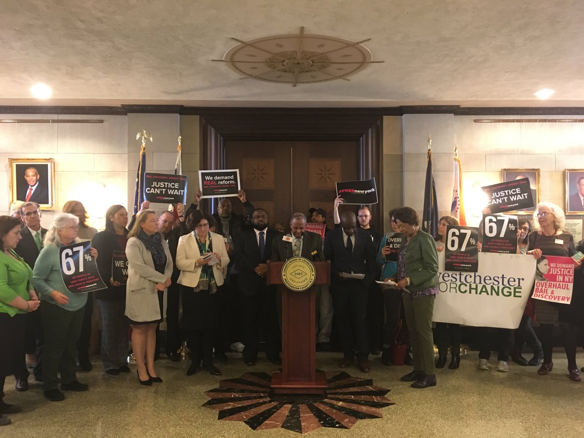 HAPPENING NOW: #Westchester County Legislature passes a historic resolution in support of critical #bail, #discovery, &amp; #speedytrial reform. JUSTICE CANNOT WAIT. #FREEnewyork