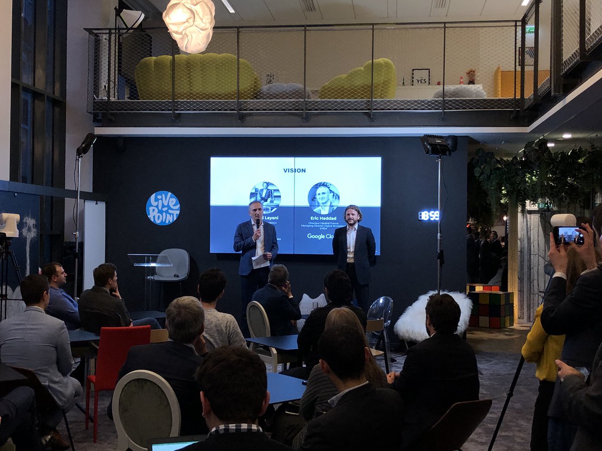 AngelChelala's tweet photo. Présentation et lancement du partenariat @googlecloud chez @onepoint avec @DavidLayani et #EricHaddad DG GoogleCloud 
#Data #Services #AI #Digital 🚀 https://t.co/dAH8TY0FTd