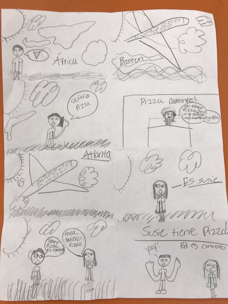 isky17's tweet photo. Today my 3rd grade 🙋🏻‍♀️🙋🏽‍♂️ read their 1️⃣st mini story. For CI, I let them draw comic strips to retell the story. Fluency matters and we are working really hard! @TeasleyElem https://t.co/FaiHmQ998Y