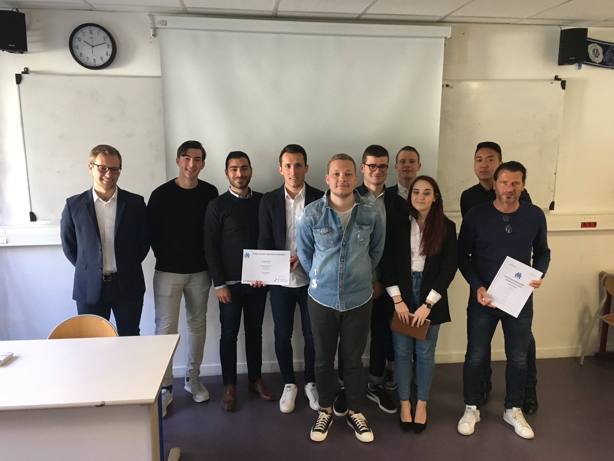 MasterIIMOSMlle's tweet photo. Remise des expertises à @OM_Officiel . Bravo pour le travail fourni et mention spéciale au groupe retenu. #omnextgeneration @amu https://t.co/PSuqrjussK