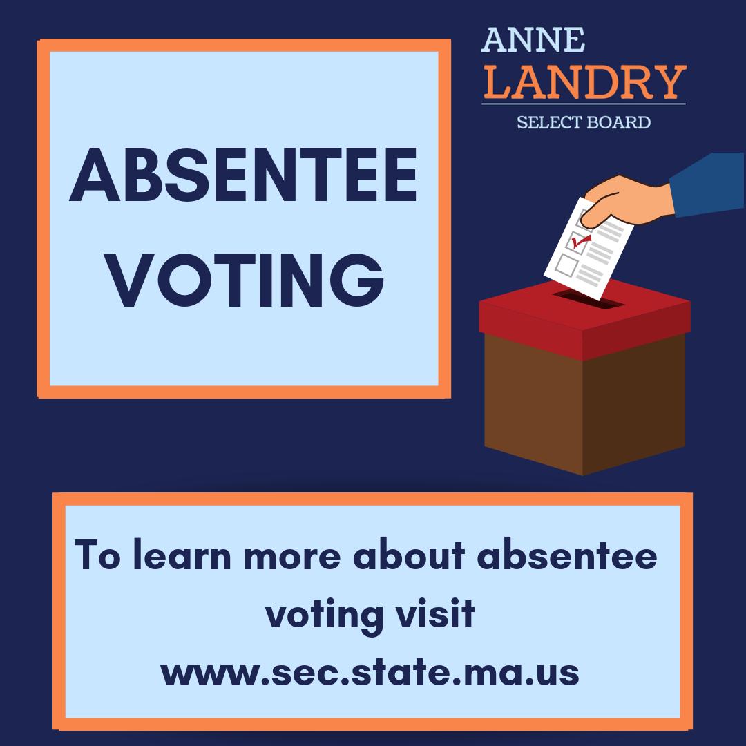 AnneforReading's tweet image. Not going to be in Reading on April 2nd? Request an absentee ballot now so that you can vote before election day sec.state.ma.us