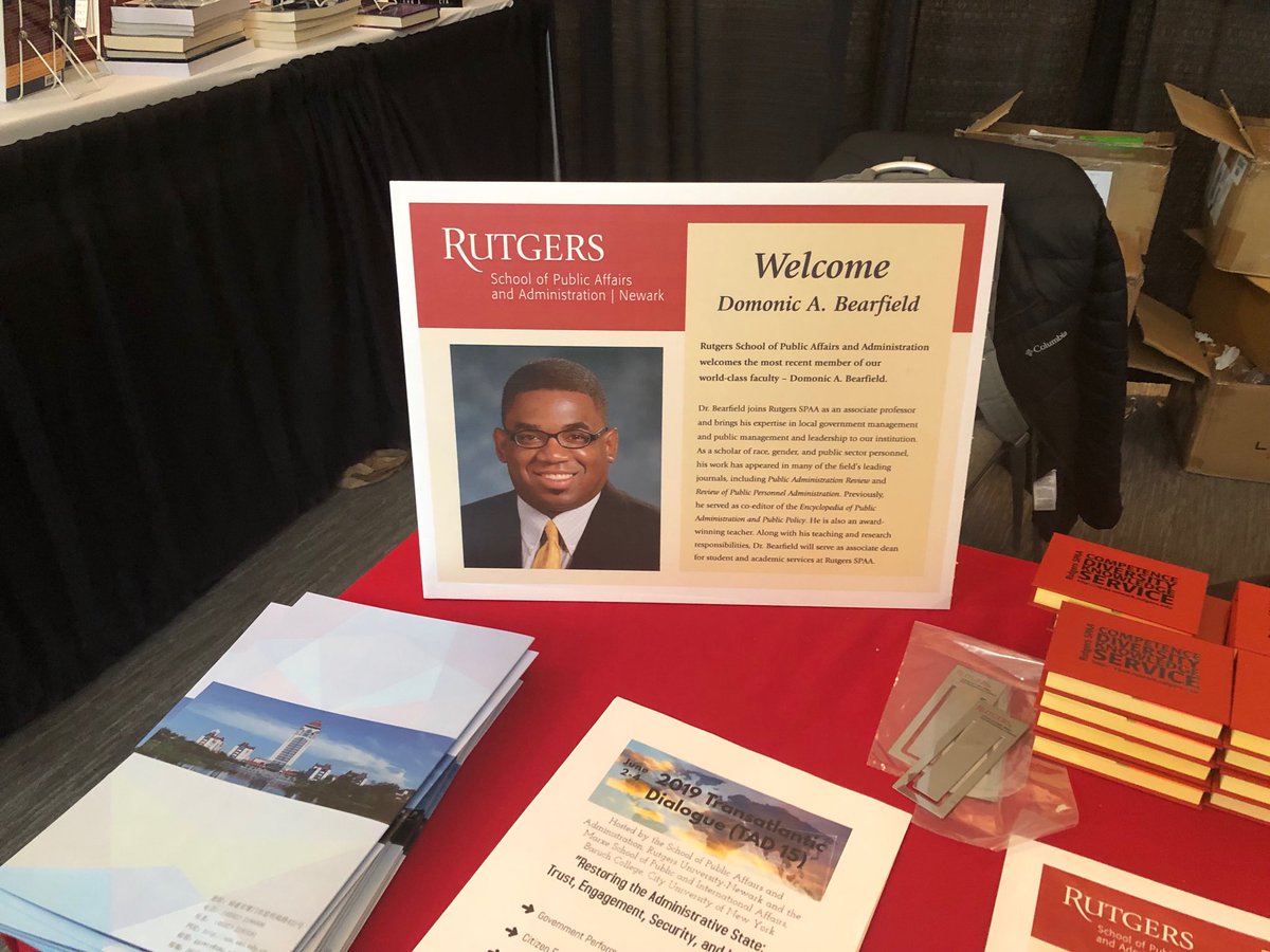 LindseyMcDougle's tweet photo. Welcome, @DBearfield! @RutgersSPAA #ASPA2019 #ASPA19 https://t.co/ptqJN6grBi