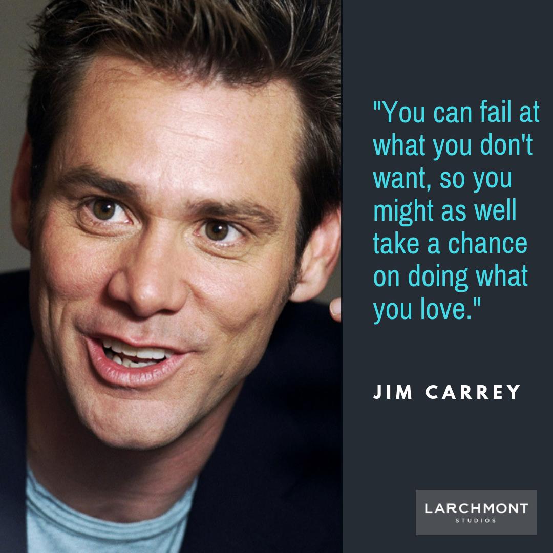 LarchmontStudio's tweet photo. Where there is reward, there is usually a certain degree of risk involved. #JimCarrey #ActorsLife #TakeAChance https://t.co/OTAQFab4OS