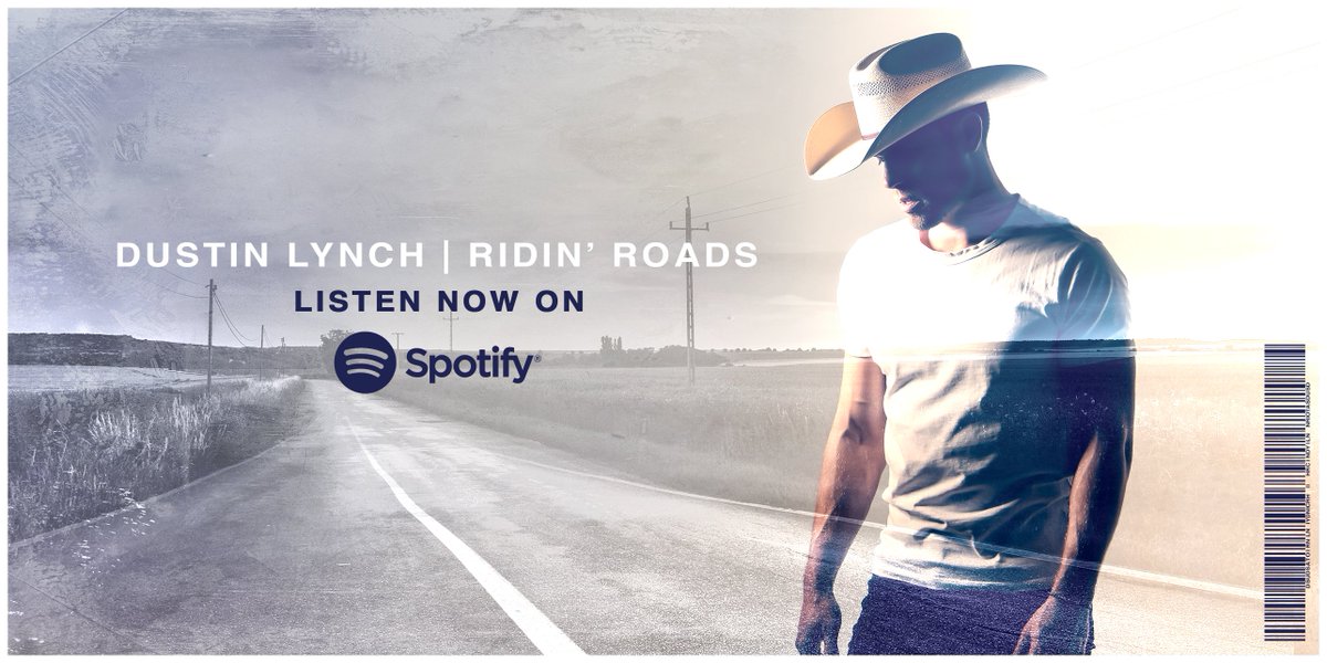 dustinlynch's tweet photo. Thank you for all the love and support you've already given to #RidinRoads... Make sure you keep it cranked up on @Spotify !

Listen here: https://t.co/RPQw2EmJDv https://t.co/lxGdkuQ9wq