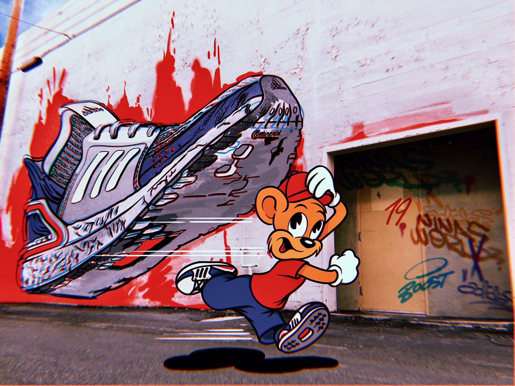 ULTRABOOST 19 in action! Russo Bear flying by at the speed of light. No need for super powers when you have super kicks 💥👟

<a href="/adidasrunning/">adidas Running</a> #ULTRABOOST19 #sponsored #adidasrunning #run #running #ninasworld
