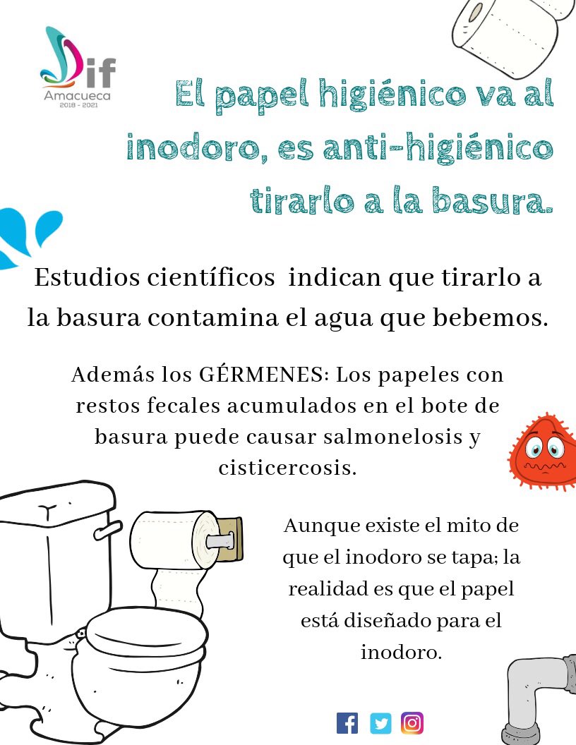 Simpático Benigno Oferta de trabajo DIFAmacueca on Twitter: "¿Quisieras evitar enfermedades como: #Salmonelosis y #Cisticercosis? Te recomendamos cambiar el hábito de depositar el papel higiénico en el bote de la basura. 🧻🚫🚮 Te interesa saber más 👉🏻 Simpático Benigno Oferta de trabajo DIFAmacueca on Twitter: "¿Quisieras evitar enfermedades como: #Salmonelosis y #Cisticercosis? Te recomendamos cambiar el hábito de depositar el papel higiénico en el bote de la basura. 🧻🚫🚮 Te interesa saber más 👉🏻
