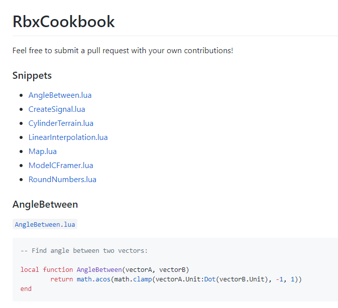 Crazyman32 On Twitter Just A Reminder That I Have A Roblox - roblox cookbook for some more complicated but heavily used lua tasks anyone is welcome to submit your own things via pull requests