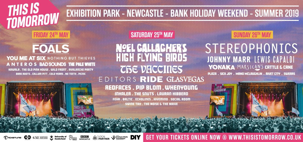 We can finally announce we’re playing this year’s This Is Tomorrow festival alongside some pretty huge names! 😱