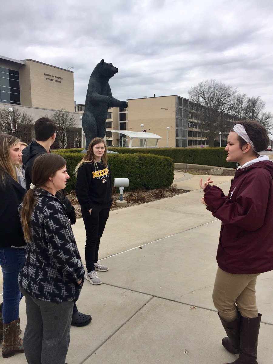 LauraLatall's tweet photo. #LHSU scholars wrapped up this beautifully overcast almost-spring day with a visit to @MissouriState! Itβs been a great day of exploring future options! @KevinGLowery @jacketcounselor #lhsbuzz #R3Inspires https://t.co/RxXlPgz5Of