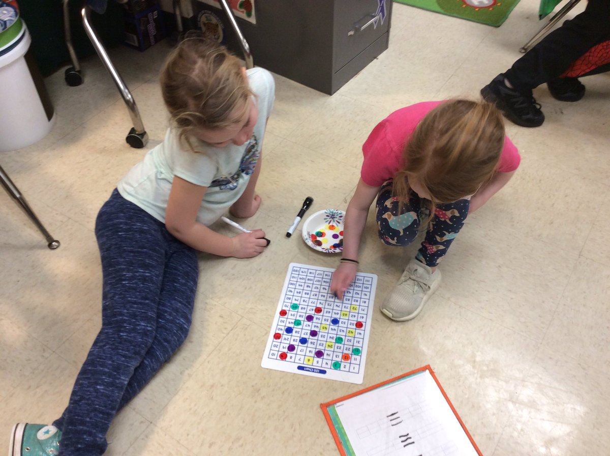 tchanatski's tweet photo. Looking for patterns on the 120 chart when we skip count! What patterns do you spy? ๐ง๐งฎ๐ฉ๐ปโ๐ซโค๏ธ@Hubbard_School @MrsMains #numbersense #120chart #concrete #EnhancingTheStudentExperience #ProfileOfARamseyGraduate https://t.co/HeFGib8Sld