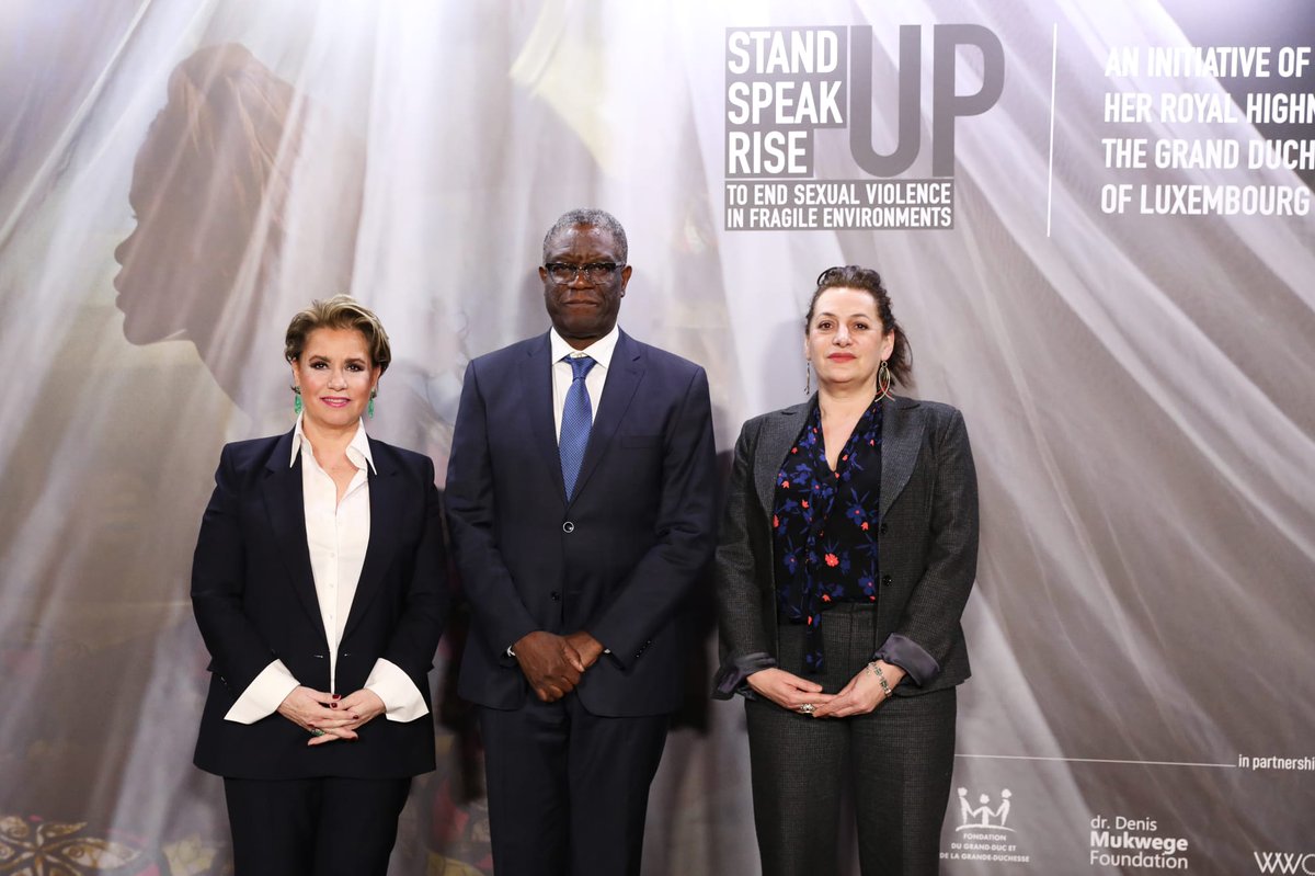 StandSpeakRise's tweet photo. For survivors of #sexualviolence around the world, reparations help restore justice, dignity, &amp; respect. But, #reparations are rare due to lack of judicial proceedings &amp; resources to fund them.
Join #StandSpeakRiseUp conference.

@courgrandducale @mukwegefound @notaweaponofwar https://t.co/vk2kgNWu9Y