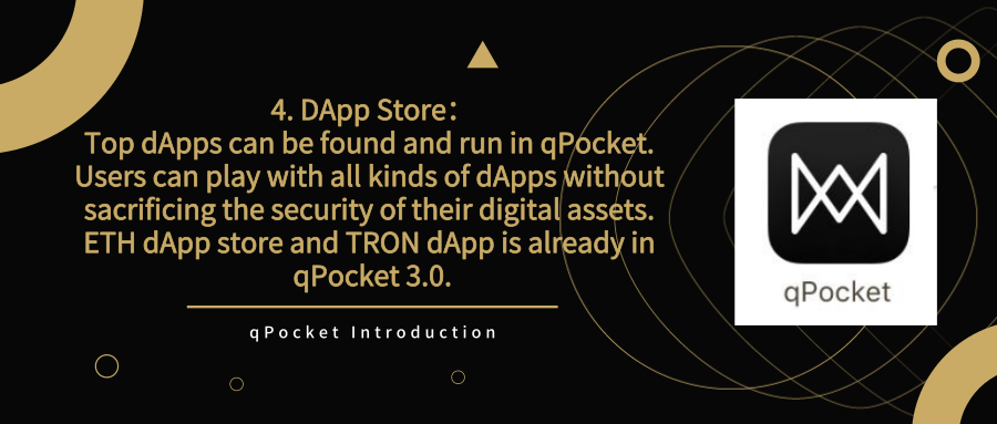 QPocket_wallet's tweet photo. qPocket Introduction #4
dApp Store

#cryptowallet #cryptocurrency #qPocket #QKC #security https://t.co/XYvcKiwDfl