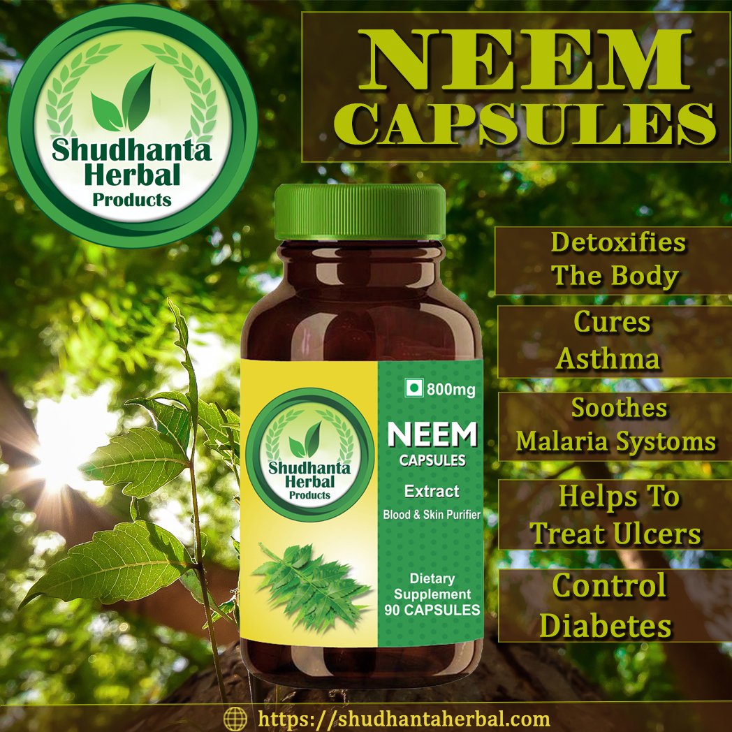 Neem Capsule is highly effective in leprosy, eye disorders, intestinal worms, skin ulcers, diseases of the heart, diabetes and many other diseases. 
Buy this Highly Effective Neem Capsule.

Visit Our Website: 
bit.ly/2OejiR1
.
.
.
#Shudhantaherbalproducts #Neemcapsule