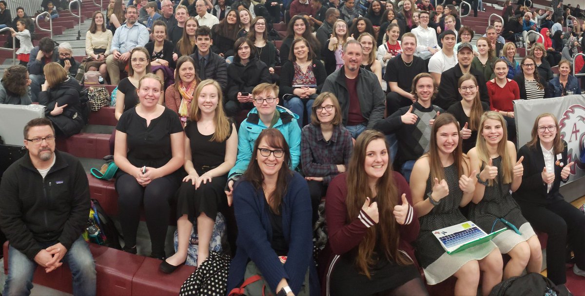 mister_cstewart's tweet image. What a good-looking crew at @MNHistoryDay Senior Metro Regionals! @NLAschool's 21 projects (and 3 papers) and our support crew are ready for @NationalHistory awards! #DCBound @AllisonCTucker