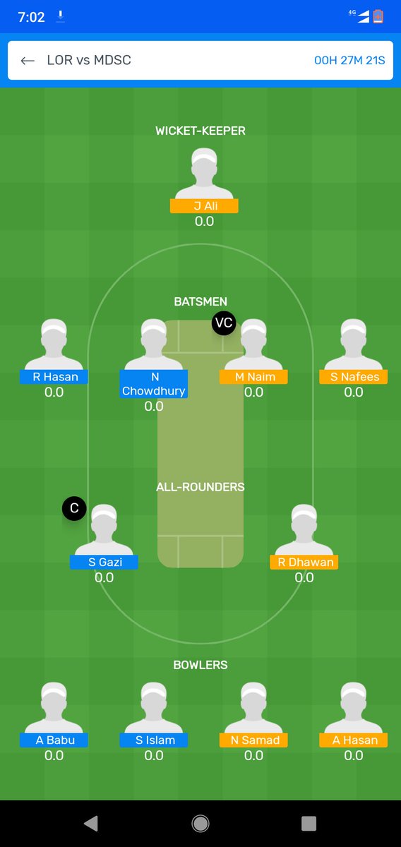 cric_dream_11's tweet photo. #LORvsMDSC #DPDoneday #AFGvIRE #IPL2019 #SLvENG #myteam11 #MyTeams
Small league..(Regular) https://t.co/s5ET9I0G4k