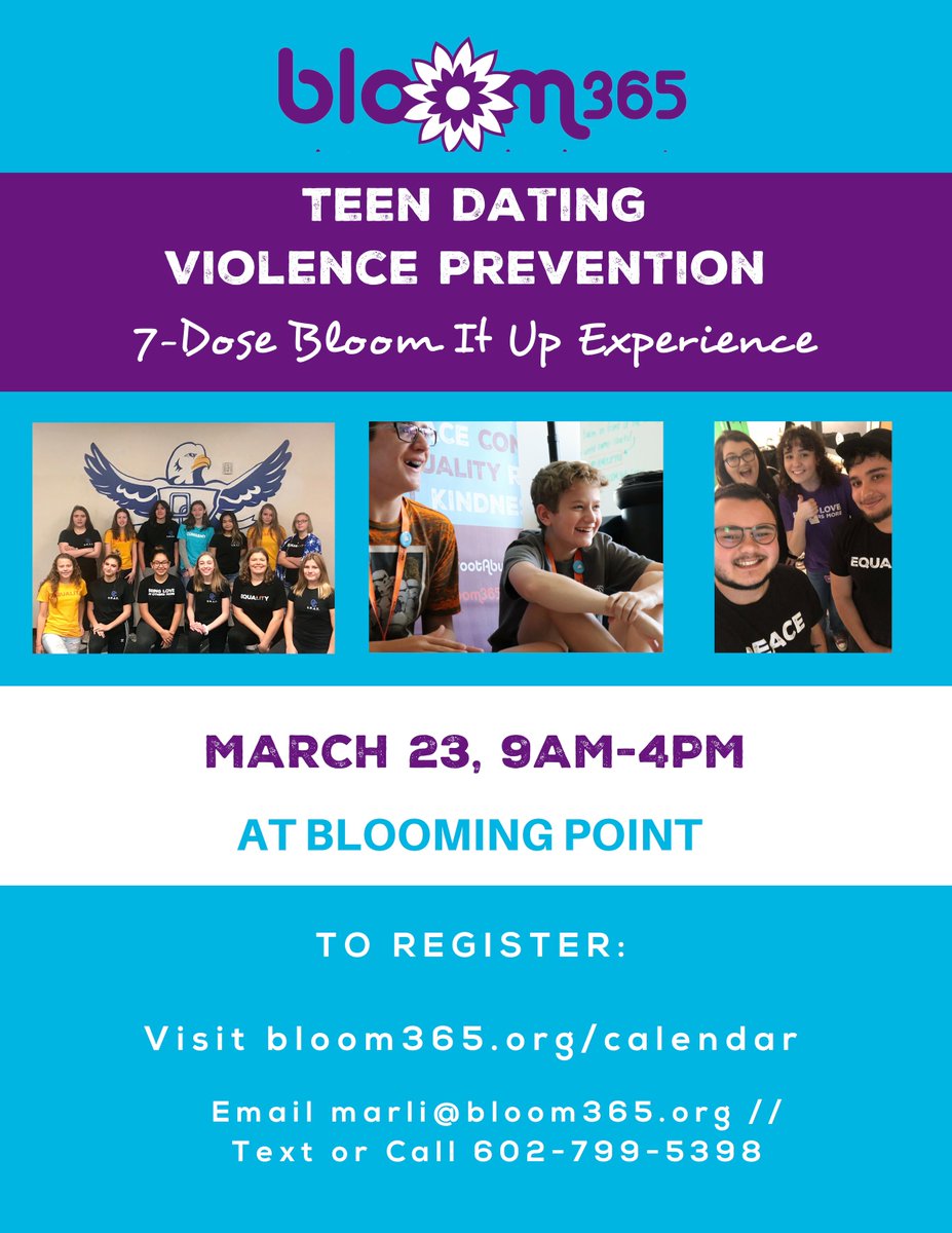 UprootAbuse's tweet photo. Today we kicked off #BloomItUp with:
🌸240 teens at Metro Tech HS
🌸158 teens at Central HS
🌸70 7th graders at Irene Lopez ES

Want to learn what the #BloomItUp program is all about? Join us this Saturday (3/23) from 9AM-4PM for our 7-Dose Bloom It Up Experience. https://t.co/5YhNnQB3ae