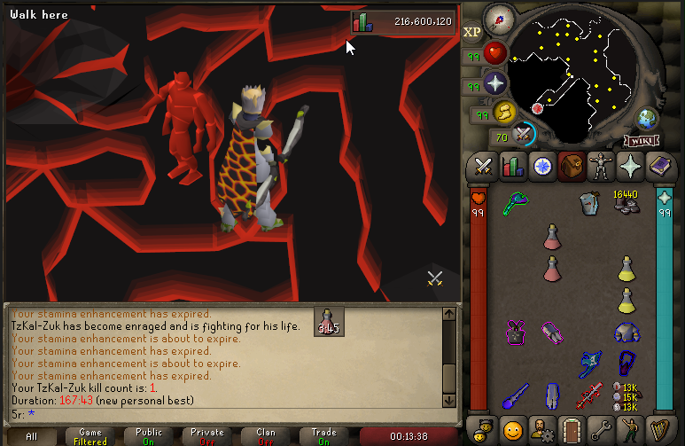 SamsAFK's tweet photo. It's done! Finally! Over 2 weeks of grinding and countless attempts, 6 Zuk attempts later! #PogChamp #OSRS #RuneScape #OSRS #InfernalCape #Infernal https://t.co/GWp5TeMd8J
