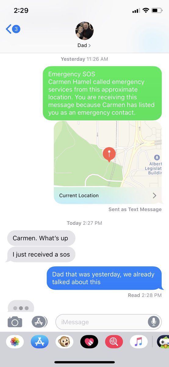 carmenndioxide's tweet photo. Today is my dad’s birthday &amp; to celebrate, here’s a thread of funny texts he’s sent me: https://t.co/8cEOKFyQw5