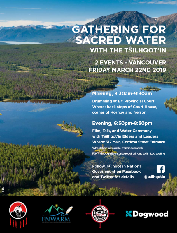 tsilhqotin's tweet photo. March22 #worldwaterday join us in support of our fight to protect our indigenous rights. In 2017, BC granted a drilling permit @Teẑtan Biny for Taseko Mines Ltd.’s New Prosperity Mine. The Tsilhqot’in Nation will be back in court on March22 seeking an injunction. #savefishlake https://t.co/K4Y8CQwRcU