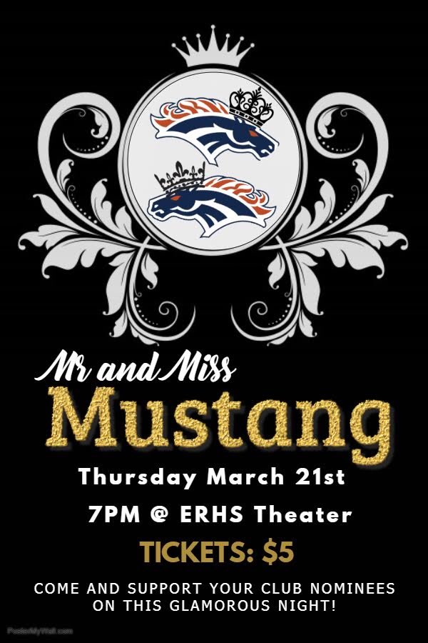 ‼️Come and attend the 1st Annual Mr and Miss Mustang Pageant!! Find me for tickets or buy them at the door! Hope to see you there‼️