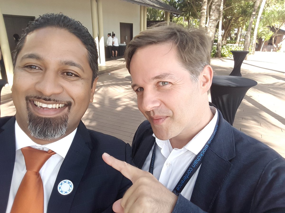 BenitoElisa2's tweet photo. Crypto Robby & myself at the Mauritius Blockchain Conference last year #robbyschwertner #dxteam #blockchain https://t.co/K4kxi9IY3T