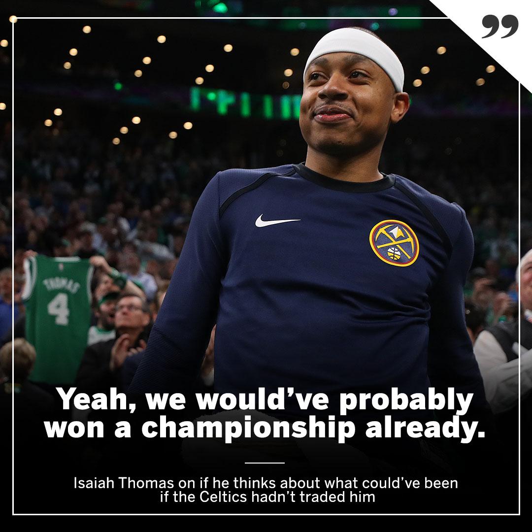 espn's tweet photo. What @isaiahthomas thinks could've been with the Celtics ... 💭 https://t.co/wV4OTBYgzX
