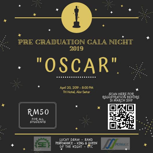 _PERKASE's tweet photo. PENGUMUMAN!!!
Pendafataran Pre Graduation Gala Dinner 2019 kini dibuka.
Atas sebab sebab tertentu, tema Pre Graduation Gala Dinner kali ini ditukar kepada OSCAR NIGHT.
Daftar menggunakan link dibawah:
https://t.co/3yIXMFX3N8
#ppkse #perkase2019 https://t.co/4FGWGRTVs3