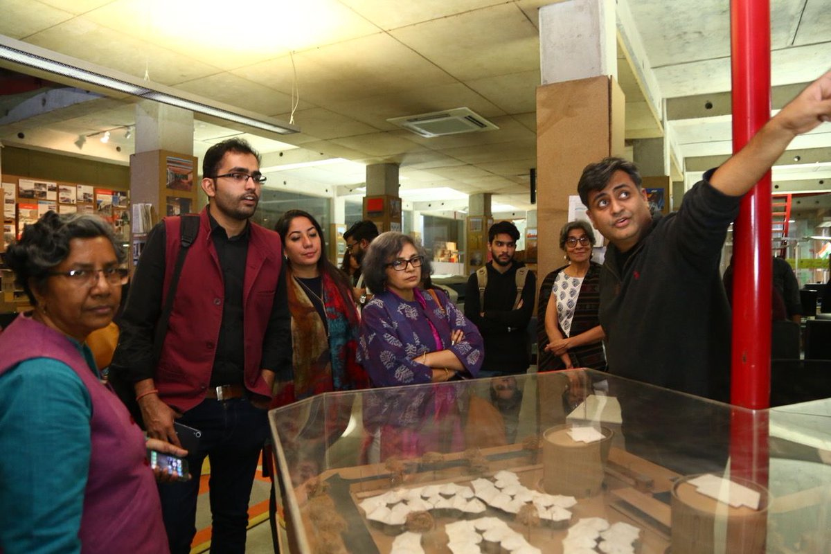 As we meandered through the office, passing interesting suspended mobile sculpture, several wooden models,memorabilia designed by master artists &amp; architects, we engaged him in conversation, and observed his design process and ideology
Radhika Viswanathan
Chairperson IIID
Delhi