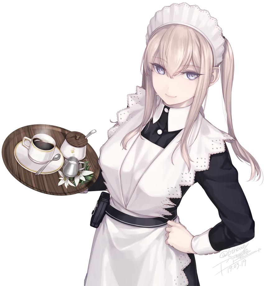 graf zeppelin (kancolle) 1girl solo maid apron maid headdress sidelocks twintails  illustration images