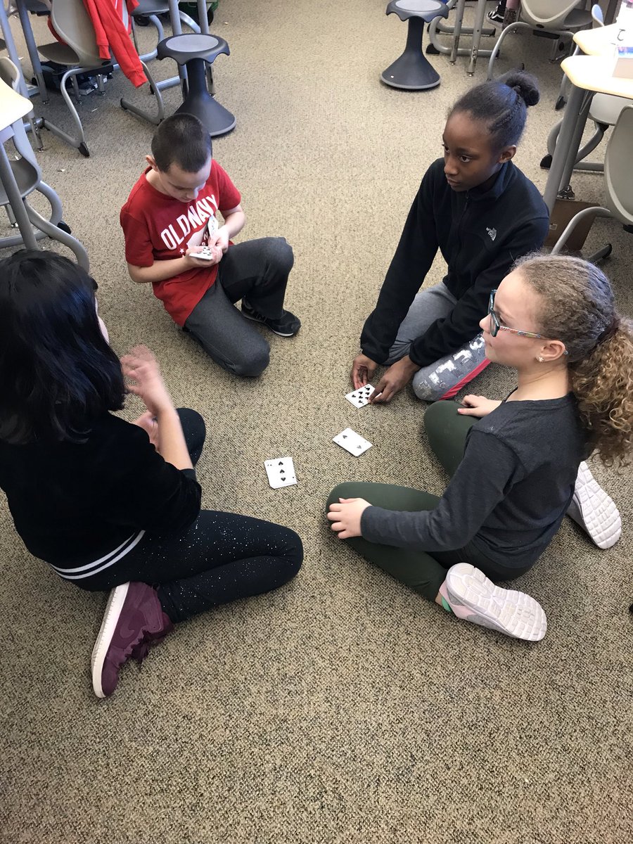 MrsSilver56's tweet photo. Playing cards β οΈ during writing βοΈ? Of course! We need to practice learning rules to make our own games this week! #functionaltext #ptpride #d56achieves #funinfourth https://t.co/FY0Y5iBRxU