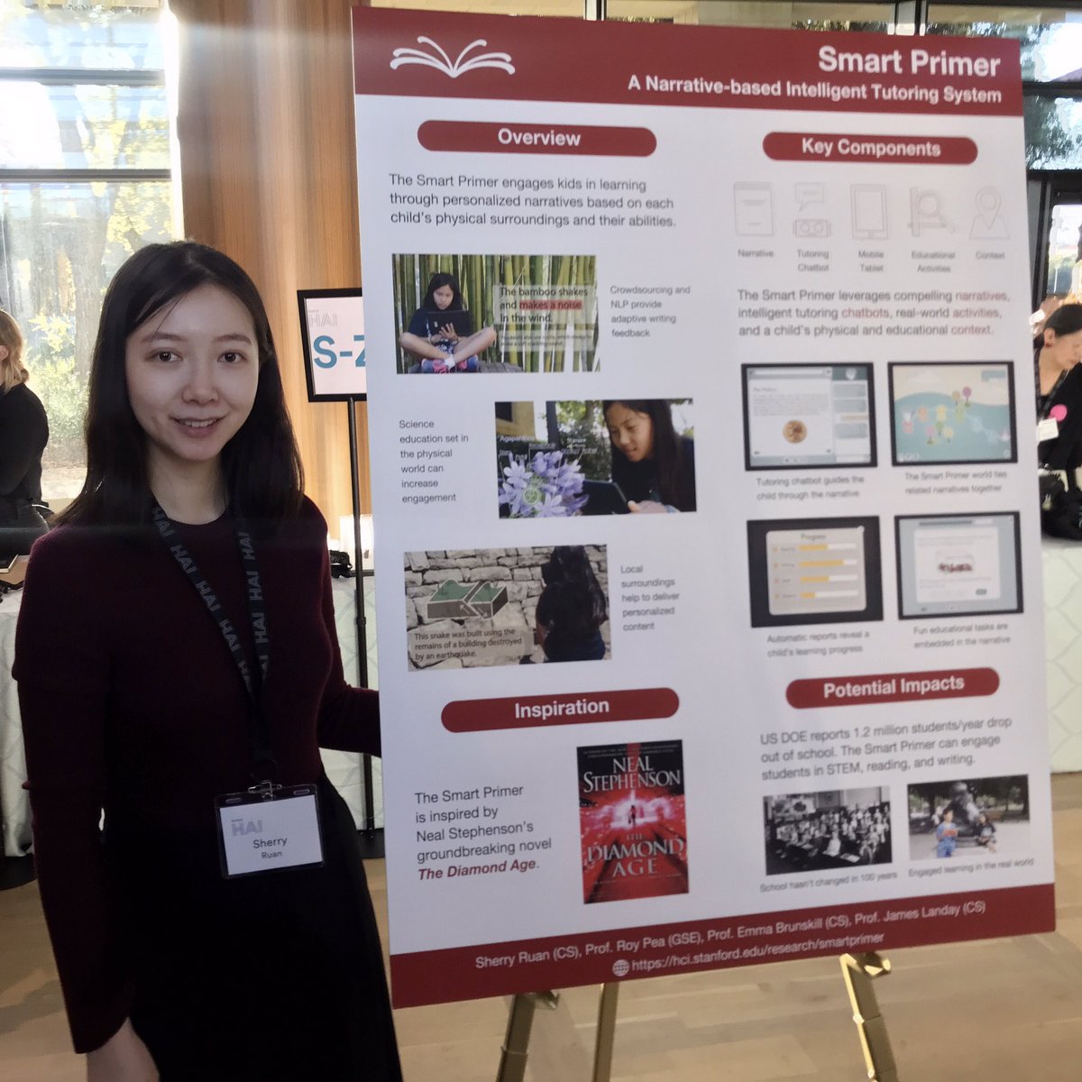 Sherry Ruan (@drsherryruan) on Twitter photo Presenting Smart Primer, our narrative-based intelligent tutoring system for children, led by <a href="/landay/">James Landay</a> <a href="/AIforHI/">Stanford AI for Human Impact</a> <a href="/rdp_life/">Roy Pea</a>, at <a href="/StanfordHAI/">Stanford HAI</a> symposium today #hai Presenting Smart Primer, our narrative-based intelligent tutoring system for children, led by <a href="/landay/">James Landay</a> <a href="/AIforHI/">Stanford AI for Human Impact</a> <a href="/rdp_life/">Roy Pea</a>, at <a href="/StanfordHAI/">Stanford HAI</a> symposium today #hai