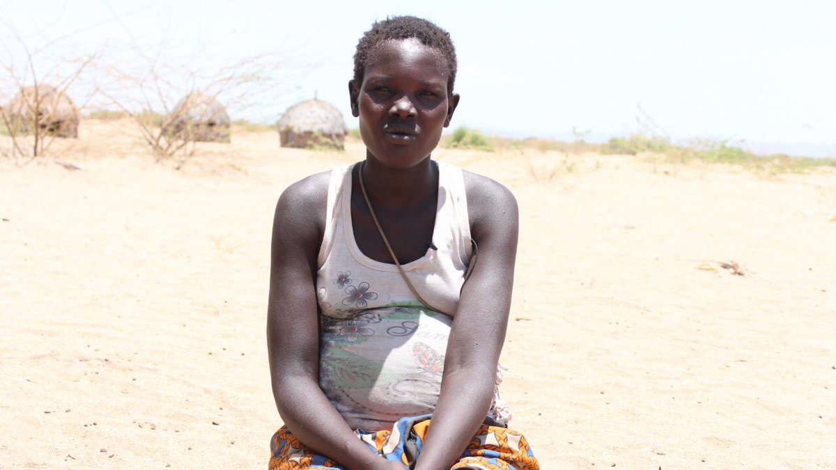 Ali_Manzu's tweet photo. #WeCannotIgnore She is 6 months pregnant. Last time she ate is 3 days ago. #TurkanaDrought https://t.co/OwLGkz6kBq