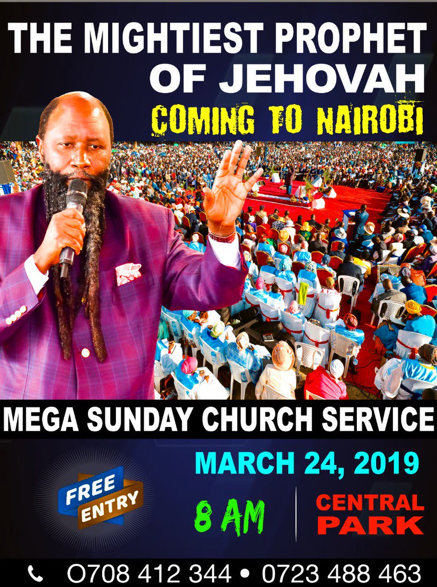 NicholasMwenga's tweet photo. Preparing The way of The Lord at The Central Park this coming weekend. Please don't miss out.
#MightiestProphetInNairobi https://t.co/L7BbqTI8M9