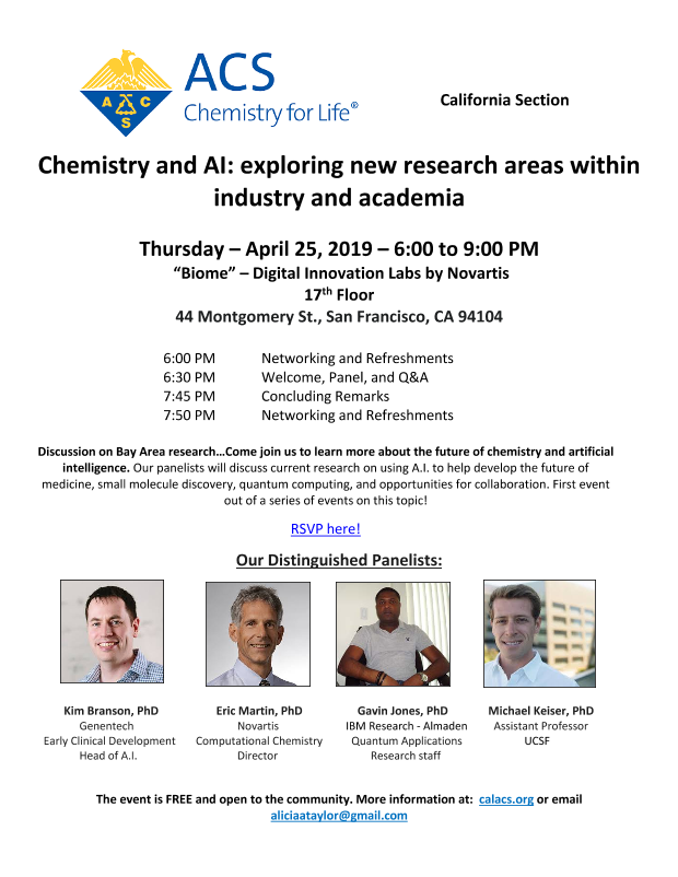 Keiser Lab (@keiser_lab) on Twitter photo Should be a fun crowd
> We've got an exciting #chemistry and #artificialintelligence event lined up for April 25 in San Francisco. Hope you can come! #machinelearning #datascience #deeplearning <a href="/AmerChemSociety/">American Chemical Society</a> bit.ly/2OdAXIk Should be a fun crowd
> We've got an exciting #chemistry and #artificialintelligence event lined up for April 25 in San Francisco. Hope you can come! #machinelearning #datascience #deeplearning <a href="/AmerChemSociety/">American Chemical Society</a> bit.ly/2OdAXIk