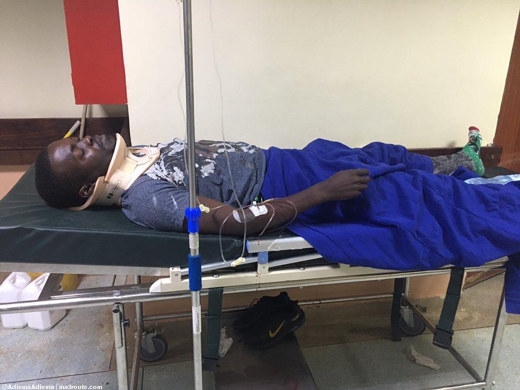 a3Route's tweet photo. 07:51 #KBT433W This is @AmakanjiThomas. He was knocked by this @NeoKenyaMpya bus. He's battling 4 his life @ KNH.  https://t.co/WoTSlf2IIy via @AdiemaAdiema