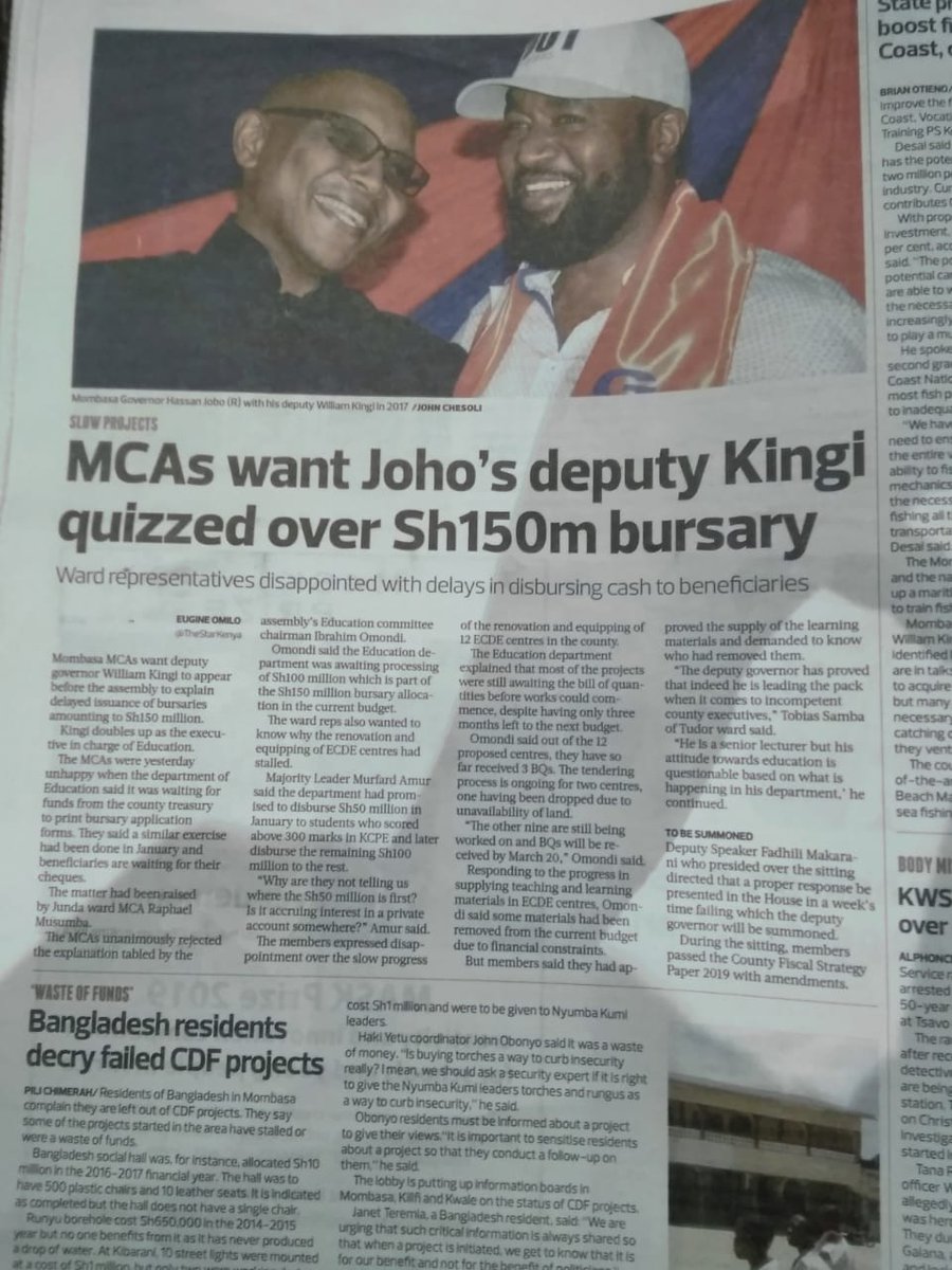 #Oversight These arethe issues that makes our County lag behind. The bulk of accountability stops with you <a href="/HassanAliJoho/">Hassan Ali Joho, EGH.</a> and your CECs. <a href="/Senate_KE/">Senate of Kenya</a> you must follow these issues.@activistacoast <a href="/KwachaAfrika/">KwachaAfrika</a> <a href="/Captain001Vin/">Kiongozi Vinny</a> <a href="/Lisa52282981/">Lisa</a> <a href="/Tonnielee1/">Tonnie lee</a> <a href="/KwachaAfrika/">KwachaAfrika</a>
